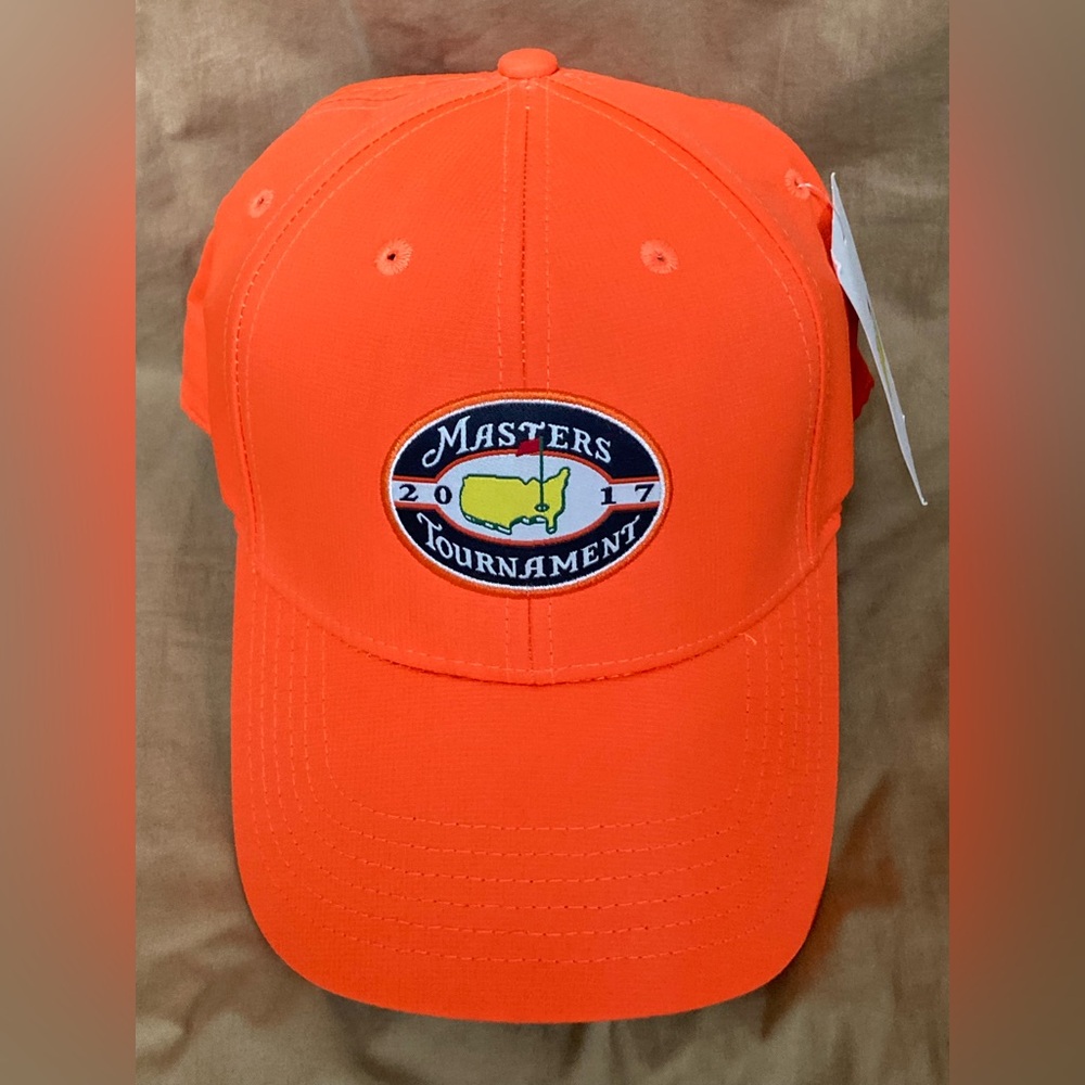 2017 Masters Tournament Orange Golf Hat Cap ‘NEW’